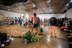 Zane Saunders 'Spirit' - Live Art Performance & Installation, July 2018, Cairns QLD (image by Blueclick Photography)