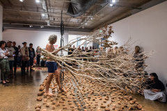 Zane Saunders 'Spirit' - Live Art Performance & Installation, July 2018, Cairns QLD (image by Blueclick Photography)