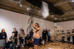 Zane Saunders 'Spirit' - Live Art Performance & Installation, July 2018, Cairns QLD (image by Blueclick Photography)