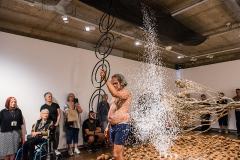 Zane Saunders 'Spirit' - Live Art Performance & Installation, July 2018, Cairns QLD (image by Blueclick Photography)